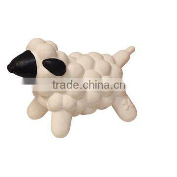 china manufacture rubber sheep shaped dog pet play toy suppies