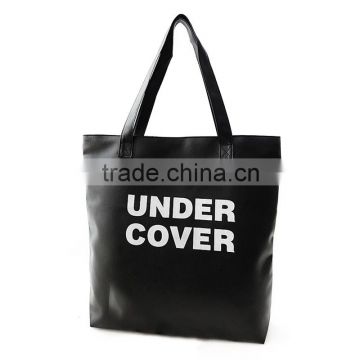 New handbag PU leather letter soft surface office lady portable shoulder big bag