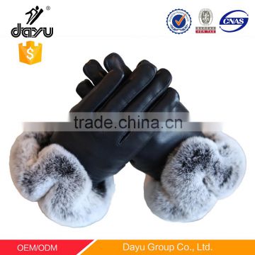 Genuine women leather gloves winter leather hand gloves for girls