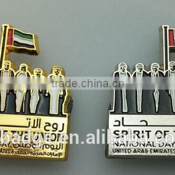 UAE 43rd national day pin badge,magnetic UAE (United Arab Emirates) lapel pin,magnet pin badge