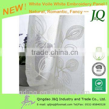 White Fancy Modern Designs Organza Curtains with Embroidery