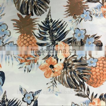 pineapple print tropical print floral print fabric for dress home textile