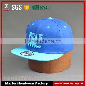 Customized 100% cotton 6-panel snapback cap for wholesale