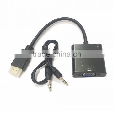 Mini Portable 1080P HDMI to VGA Cable Converter with Audio