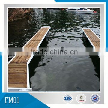 HDG Steel Marina Pontoon Dock Floating Finger with Hardwood Decking
