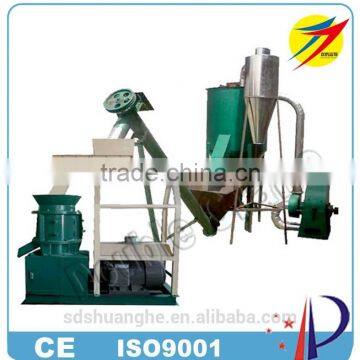 small cattle and goat feed pellet production machinery line(crusher,mixer, pellet machine) for farm feeds