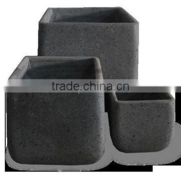 Square lightweight cement pots, Small Concrete pots, GRC Planter