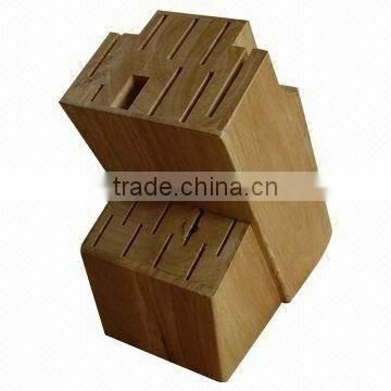 Regular 17- Slots Rubber wood Knife block, Stand, holder
