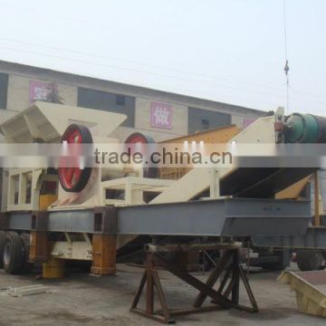 China Powerful moving jaw crusher plant for mining, quarry and construction