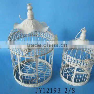 Beautiful design decorative Metal Bird Cage white bird cage with hook