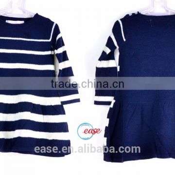 Customized High quality 95% acrylic kids knitted sweater wholesale stripe sweater