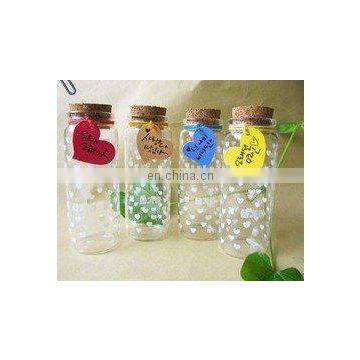 wholesale 47x120mm New arrival wishing bottle! clear glass tiny wishing bottle vials pendants with corks