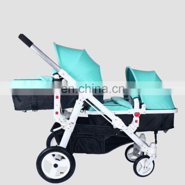 Newest design 2 in 1 twin baby stroller luxury pram travel system