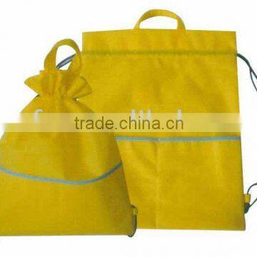 Foldable drawstring bag