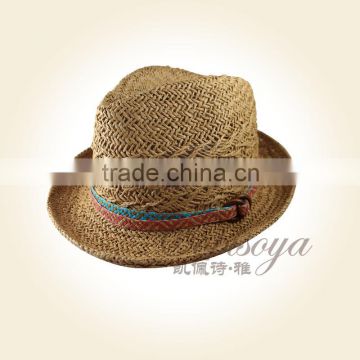 2015 New style paper string hat and unisex woven paper straw hat