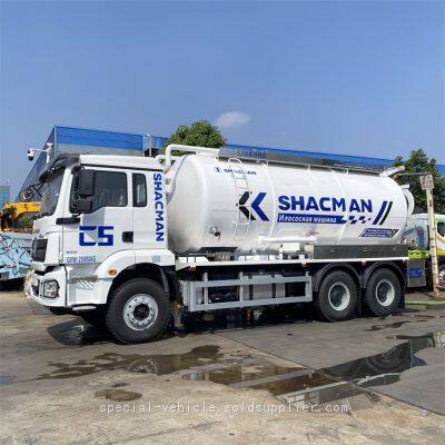 SHACMAN 20 ton 10 wheeled suction truck with high-pressure cleaning function