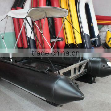 4.1m 1.2mm PVC inflatable catamaran with sunshade