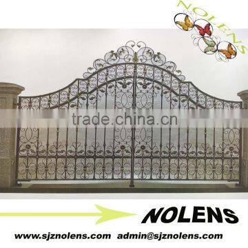 ornamental wrought iron gate and metal driveway gate design for garden