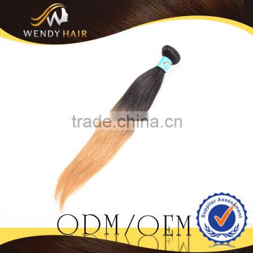 Ombre Color Virgin Remy Indian Human Hair Extensions Silky Straight Hair