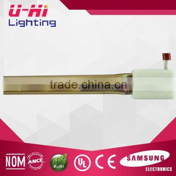 golden twin tube halogen quartz glass short wave IR heat lamp with Gold plated for print machine