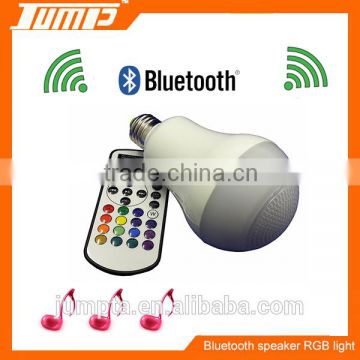 Popular E27 11W RGBW color changing bulb light bluetooth speaker LED