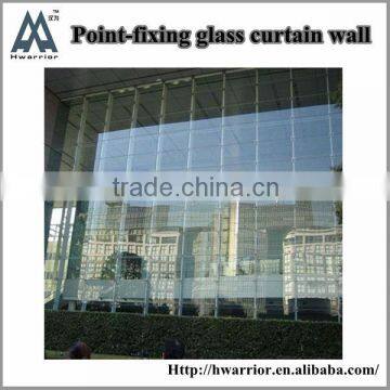 Point-fixing glass curtain wall with fashion design