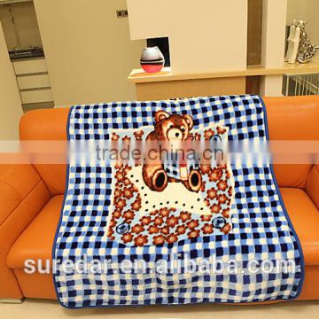 2015 hot sale knitted baby blanket baby cotton blanket