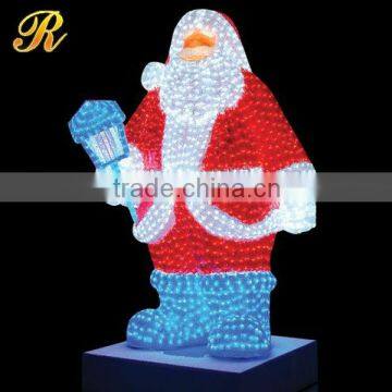 Led lighted plastic big santa claus outdoor 3d model