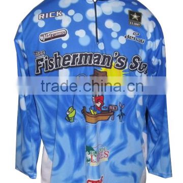 100%polyester customized wholesale fishing shirts for men