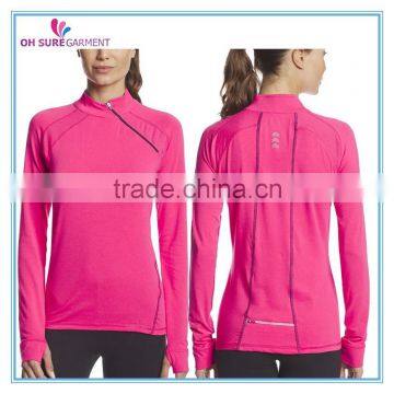 supplex/spandex dry fit womens fitness jacket