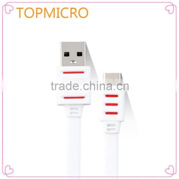 2016 Colorful Fresh look Type-C to USB2.0 flat wire phone cable