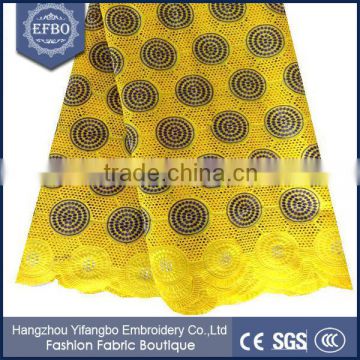 Latest swiss lace with holes african bazin clothing materials reliable supplier embroidery cotton lace fabric