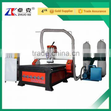 China Multifunctional CNC Engraving Machine For Wood Acrylic Aluminum ZKM-1325 1300*2500MM With Vacuum Table Dust Collector