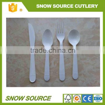 White color disposable white PP material plastic cutlery sets