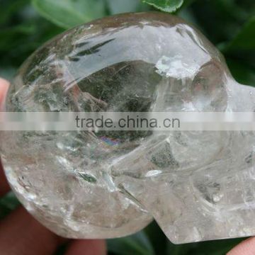 NATURAL Rock Quartz Crystal Skull