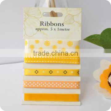 pattern ribbon, grosgrain ribbon , ribbon set , scrapbooking ribbon, ribbon for bowing