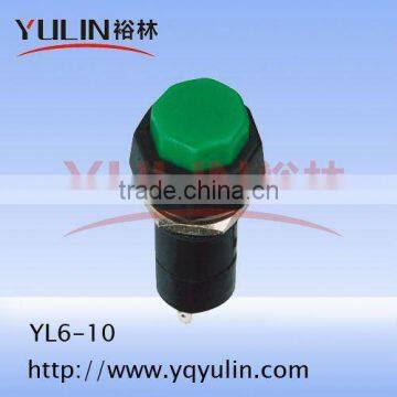 push button switch black momentary YL6-10 pcb mount
