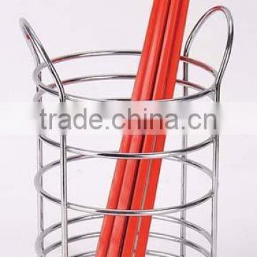 Chrome Plated standing Iron Wire chopstick drainer