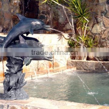 Three dolphin outdoor high quality bronze fountain