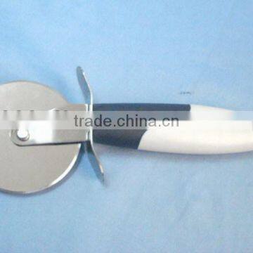 Stainless Steel Pizza Cutter,black and white handle