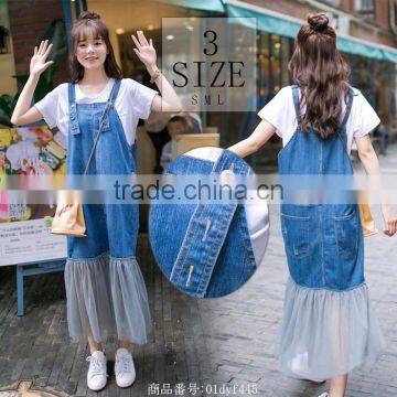 girl dress long denim skirt