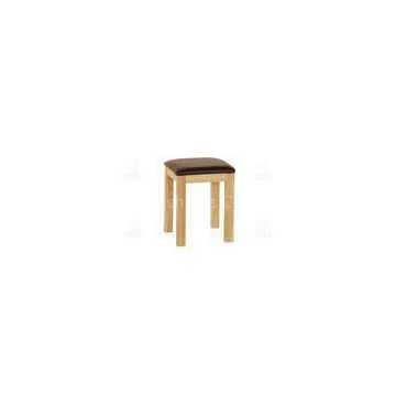 Comfortable Ash Wood Furniture , Comfortable Square Upholstered Stool