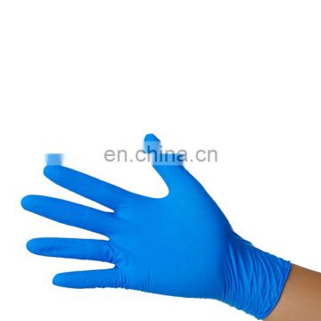 Powder free disposable blue nitrile glove