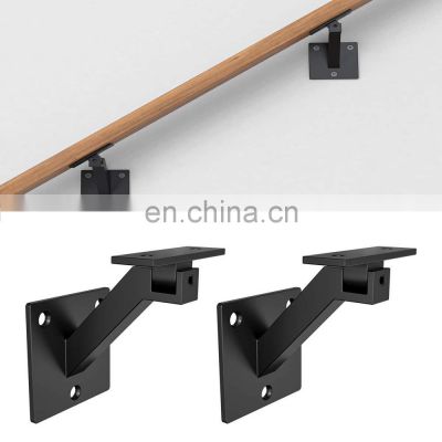 Shelf Brackets DIY Black Angle Support Heavy Duty Railing Stair Handrail wall Mounted Metal Floating Shelf Adjustable Brackets