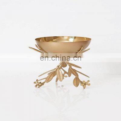 gold leaf base fancy modern bowl