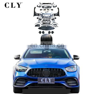 CLY Bodykit For 2021 Benz E-class W213 Upgrade E63s AMG Body kits Front car bumpers with grille Fenders Hoods diffuser tips
