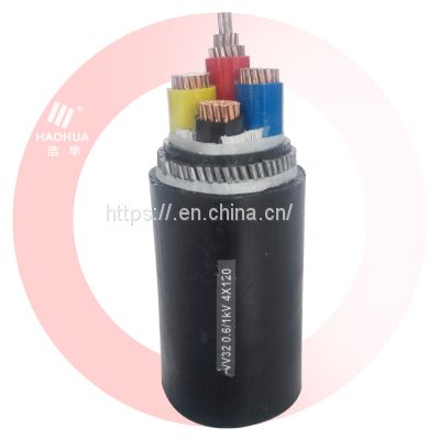 copper or aluminum conductor PVC SWA XLPE Low Voltage power cable 4 core 25mm2 underground armored cable