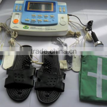 integrated7channels digital acupuncture therapy with ultrasound,e-cupping,laser and heating LGHC-33