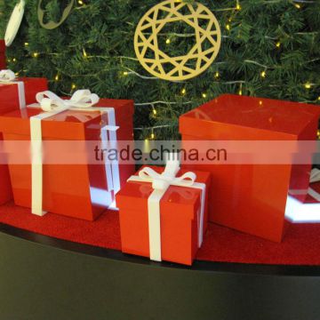 Indoor mall & hotal giftbox topic christmas decoration