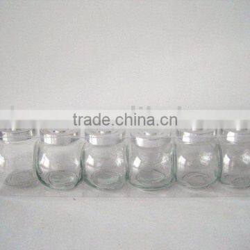 clear glass spice jar